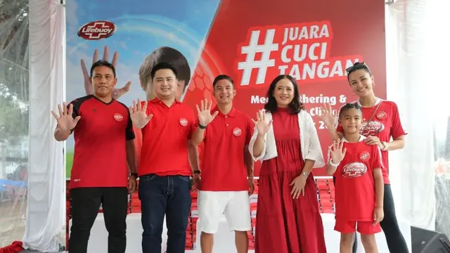 Konferensi Pers Semangat Hari Cuci Tangan Sedunia 2022, di Area Lapangan Rugby Senayan, Jakarta, Kamis 3 November 2022