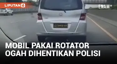 Mobil Berotator dan Gunakan Pelat Dinas Polri Kejar-kejaran dengan Polisi di Jalan Tol