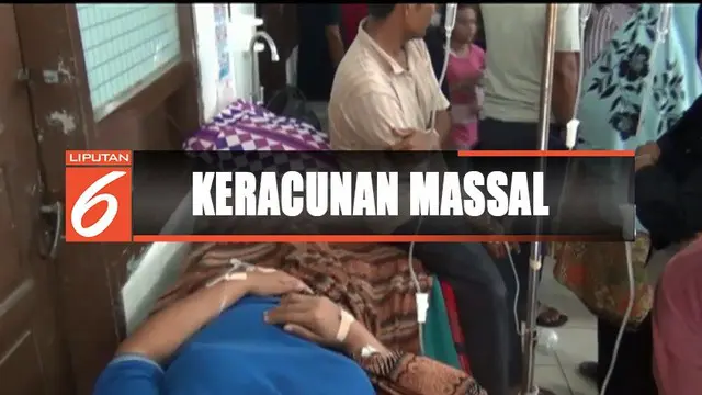 Puluhan warga ini keracunan makanan usai mengikuti kegiataan wirid yasinan di rumah salah satu warga.