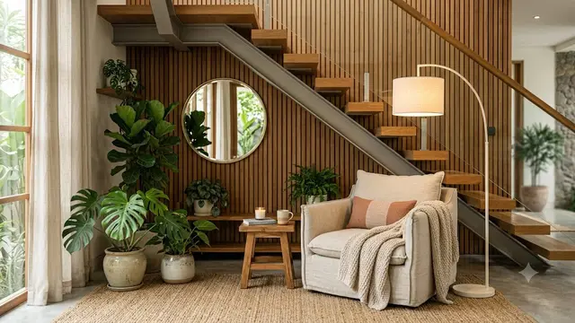 Model Area Duduk di Bawah Tangga Rumah Minimalis