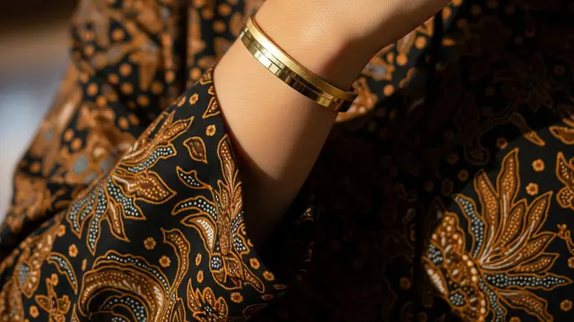 Model Gelang Emas Pipih Ringan untuk Kegiatan PKK