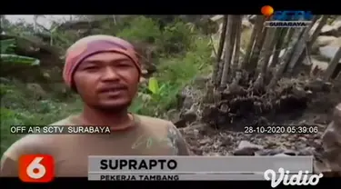 Seorang penambang batu yang dilakukan secara tradisional di Ngawi, Jawa Timur tewas di lokasi kejadian setelah tertimbun longsor. Korban tewas diketahui bernama Sukimin 55 tahun yang tak lain warga sekitar lokasi tambang.