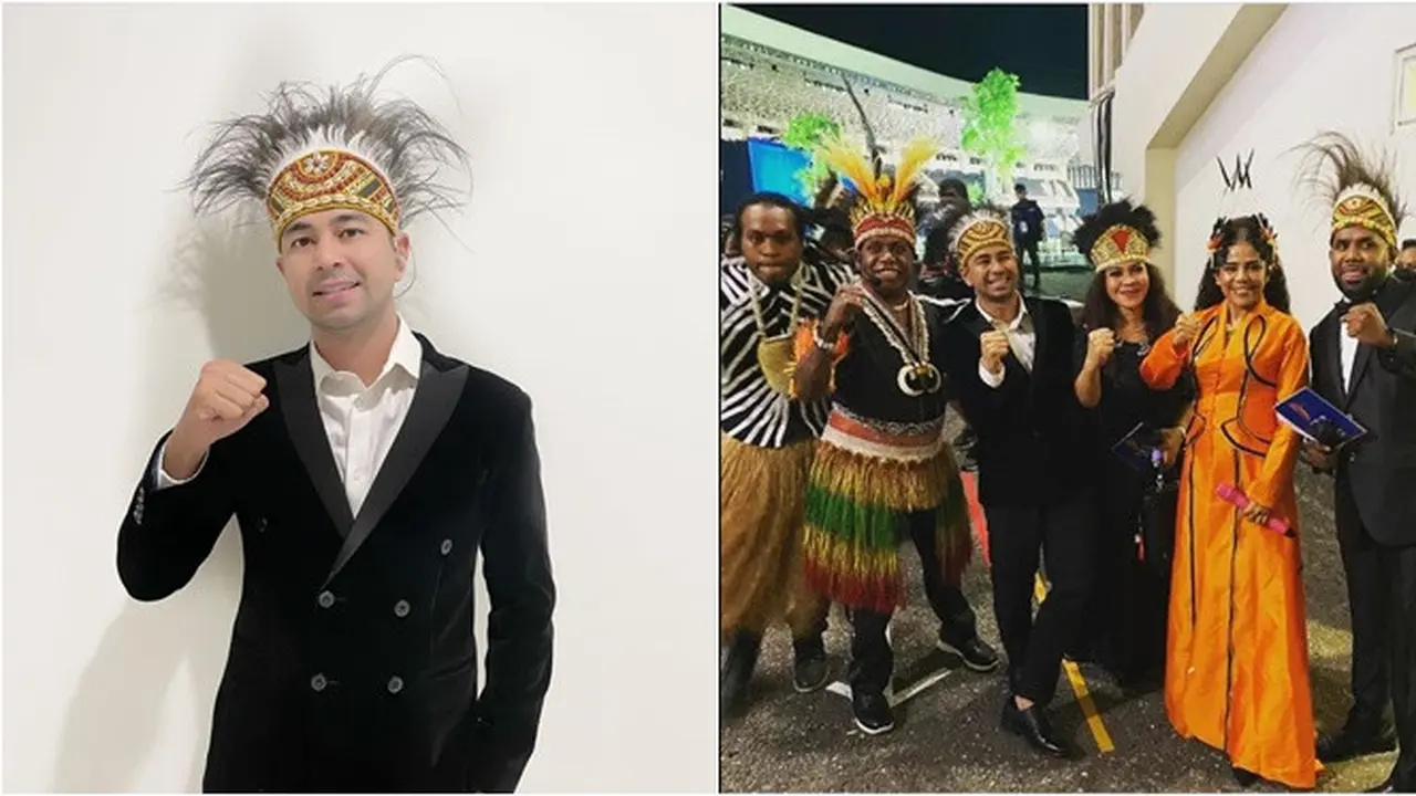 Bersama Pengisi Acara, Ini 7 Potret Raffi Ahmad di Pembukaan PON XX Papua