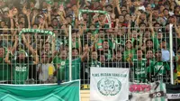 Kelompok suporter PSMS, PSMS Fans Club, akan mendukung perjuangan tim di semifinal Piala Presiden 2018 di Solo. (Bola.com/Ronald Seger Prabowo)