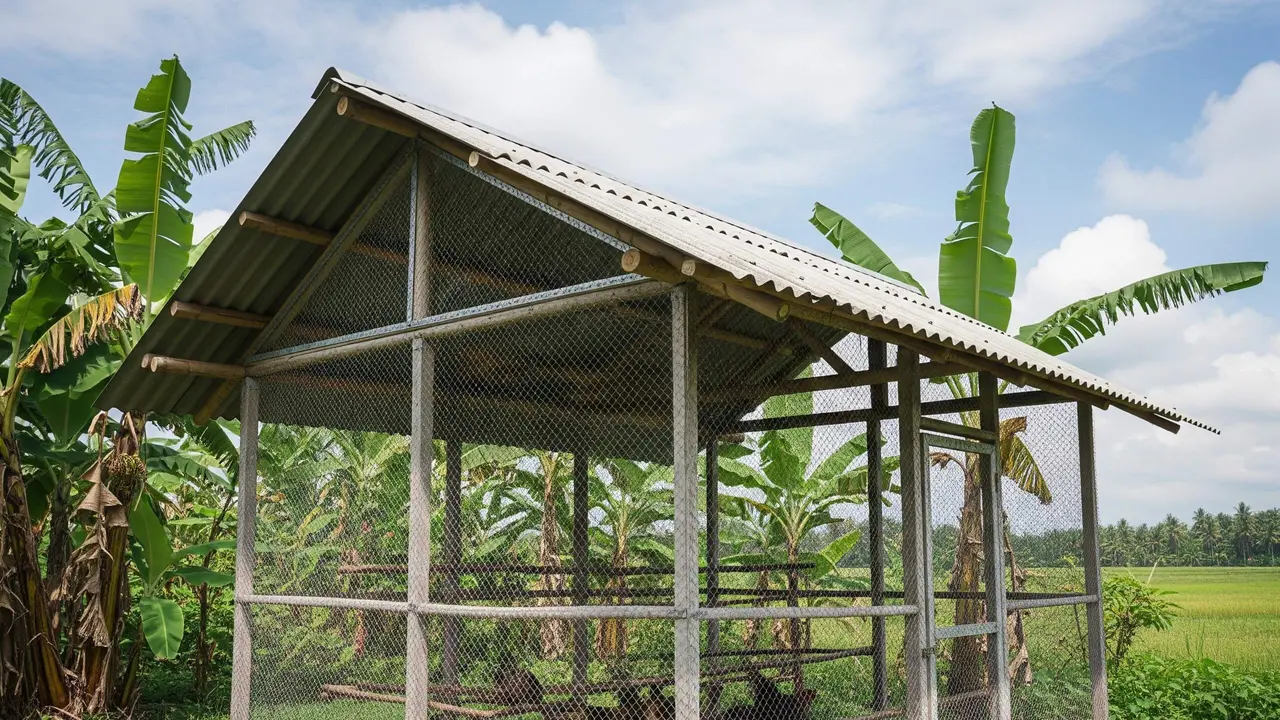 Model Kandang Ayam Atap Pelana Sederhana