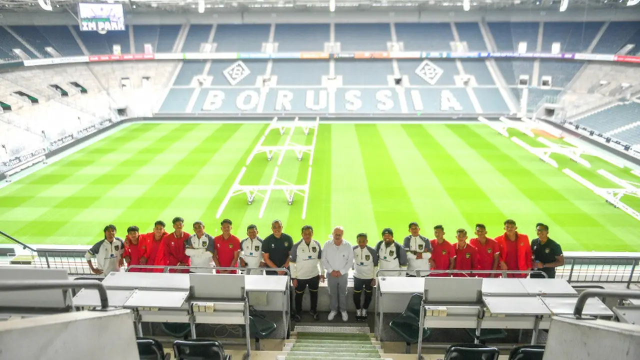 Timnas Indonesia U-17 di kandang Borussia Monchengladbach, Borussia-Park.