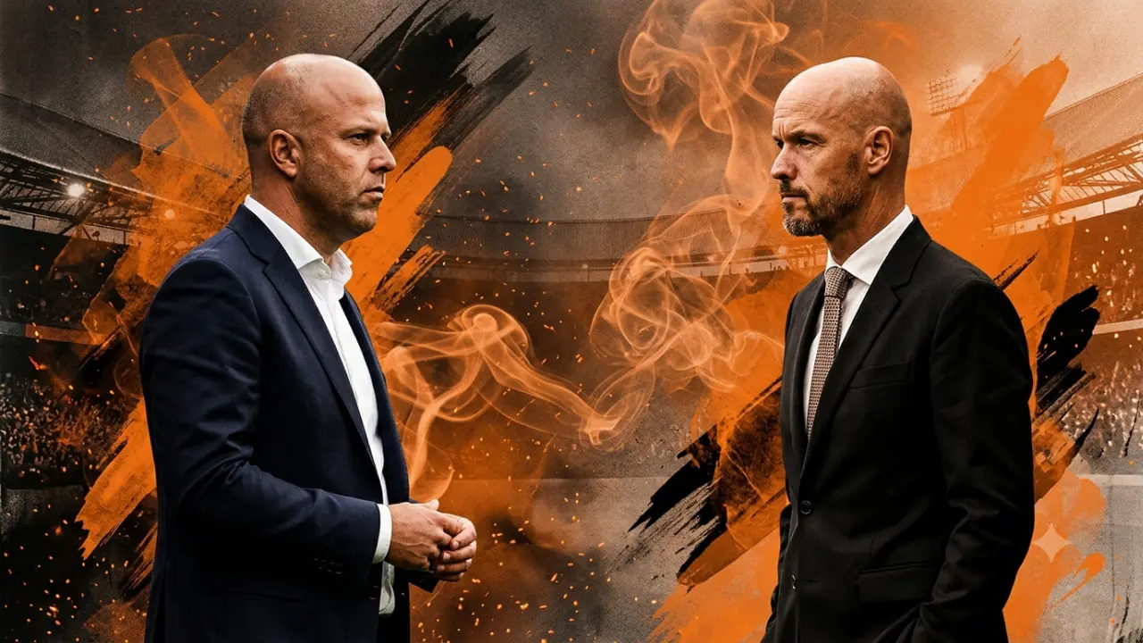 Ilustrasi Arne Slot, Erik ten Hag