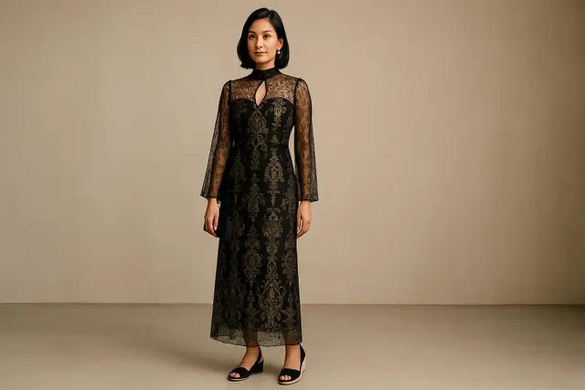 8 Model Dress Tile Modern Non Hijab Populer di 2025,  Tampil Glamor Tanpa Terlihat Berlebihan
