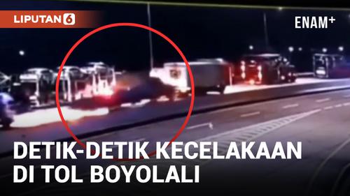 VIDEO: Rem Truk Bermasalah Sebabkan Kecelakaan Beruntun di Tol Boyolali