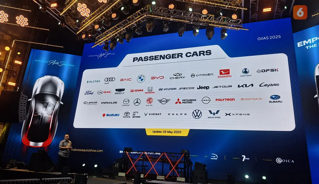GIIAS 2025 akan diikuti banyak merek, dan menegaskan posisi pameran tersebut sebagai yang terbesar dan paling komprehensif dunia di luar China. Pameran ini, juga akan diikuti lebih dari 60 merek otomotif. (Liputan6.com/Arief Aszhari)