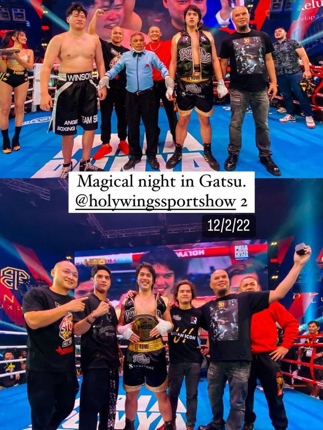 7 Potret Kemenangan El Rumi Tanding Tinju, Ahmad Dhani Bangga