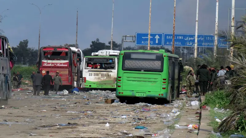 Bom Mobil Serang Bus Evakuasi di Suriah