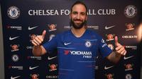 Gonzalo Higuain resmi menjadi pemain Chelsea. (dok. Chelsea FC)
