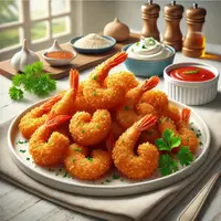 illustrasi udang krispi kriwil copyright/ai generated