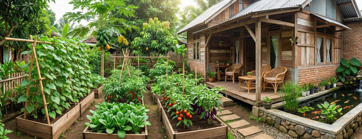 7 Model Rumah Mungil dengan Kebun, Teras dan Kolam Ikan Mini, Sederhana Tapi Asri