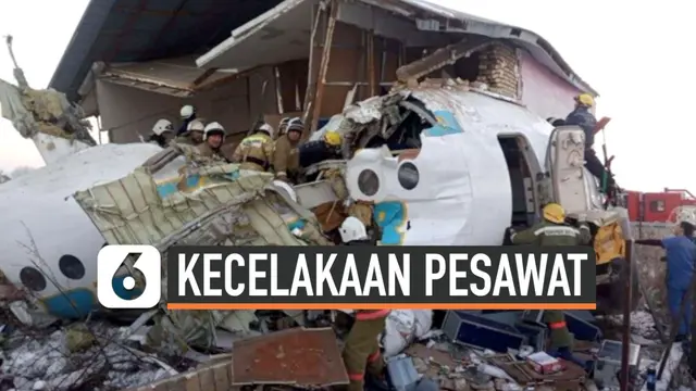 VIDEO: Pesawat Berisi 100 Penumpang Jatuh di Kazakhstan