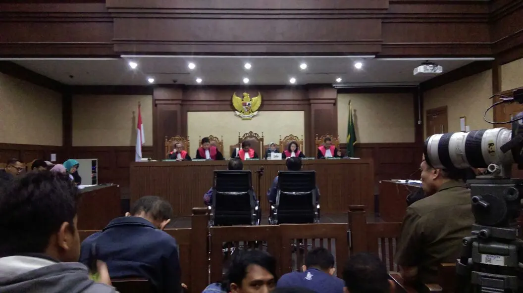 Sidang perdana kasus e-KTP. (Liputan6.com/Fachrur Rozie)