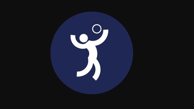 Logo bola voli Asian Games.