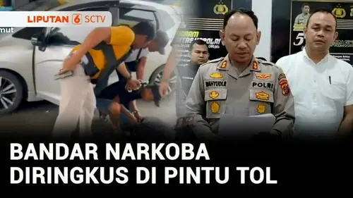 VIDEO: Detik-Detik Bandar Sabu Diringkus di Pintu Tol Amplas Medan