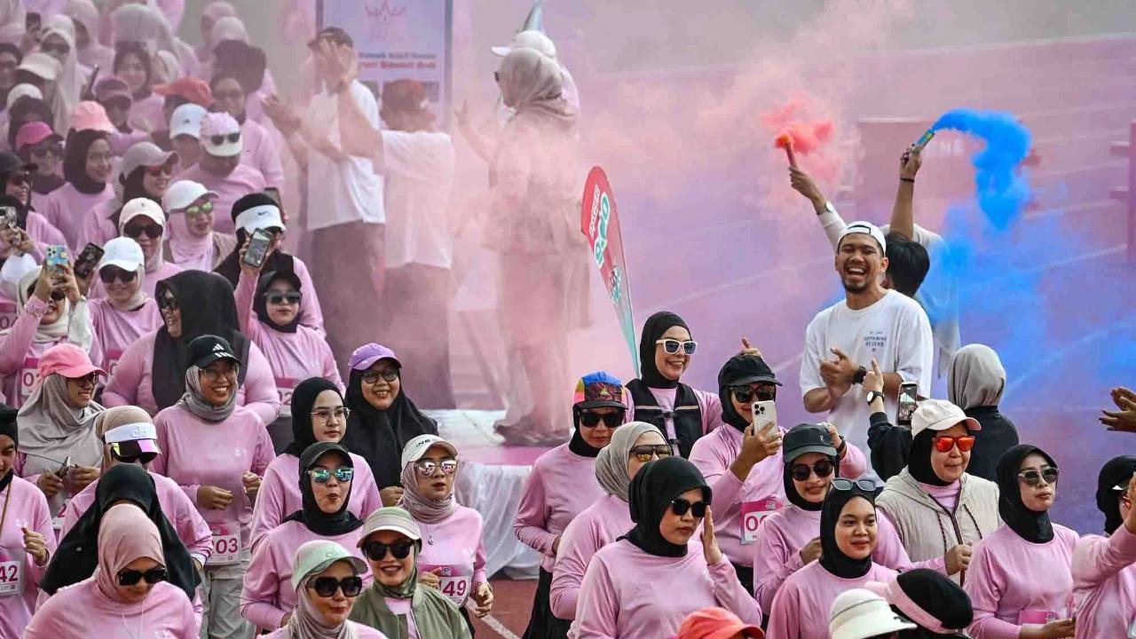 FOTO: Keseruan Lari Santai Khusus Wanita di Banda Aceh