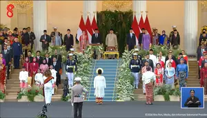 Potret Artis di Upacara Penurunan Bendera HUT RI ke-81