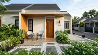 8 Ide Teras Monokrom dengan Bunga Melati dan Batu Putih Bernuansa Natural