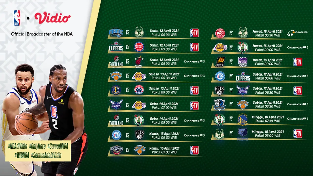 Jadwal NBA Pekan ke-17
