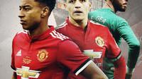 Jesse Lingard, Alexis Sanchez dan David De Gea. (Bola.com/Dody Iryawan)