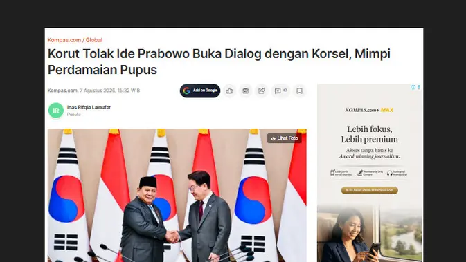 Cek Fakta Liputan6.com menemukan klaim foto Prabowo meminjam dana ke Korea dan Jepang 500,5 Triliyun