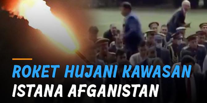 VIDEO: Momen Mencekam Roket Hujani Kawasan Istana Saat Presiden Afghanistan Salat Id