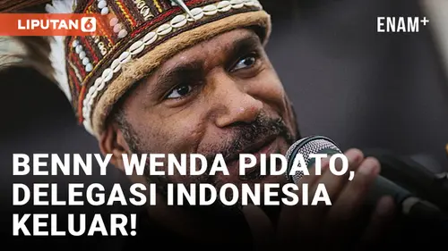 VIDEO: Detik-detik Delegasi Indonesia Walk Out saat Benny Wenda Hendak Pidato