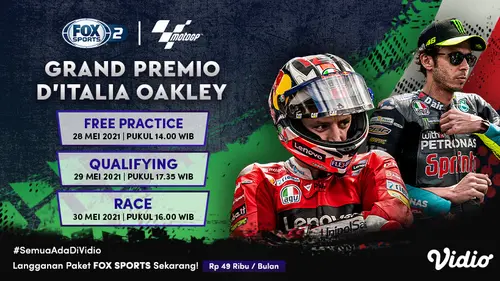 Jadwal dan Live Streaming MotoGP Italia Pekan Ini di FOX Sports