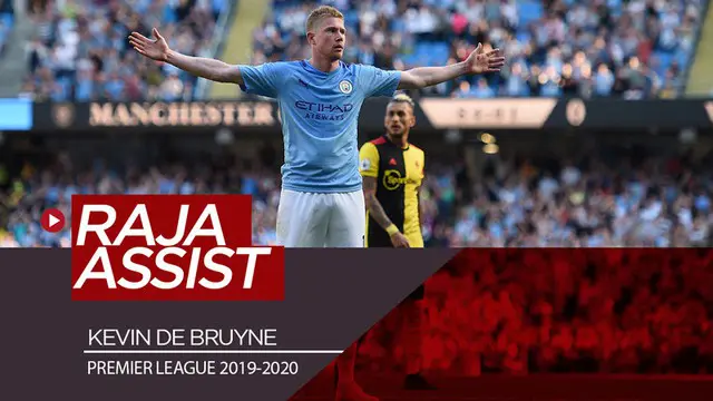 Berita video catatan mengesankan pemain Manchester City, Kevin De Bruyne, sebagai raja assist Premier League 2019-2020.