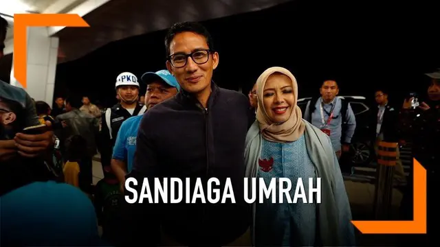 Cawapres nomor urut 02 Sandiaga Uno melewati masa tenang Pemilu 2019 selama tiga hari dengan ibadah umrah ke tanah suci Makkah.