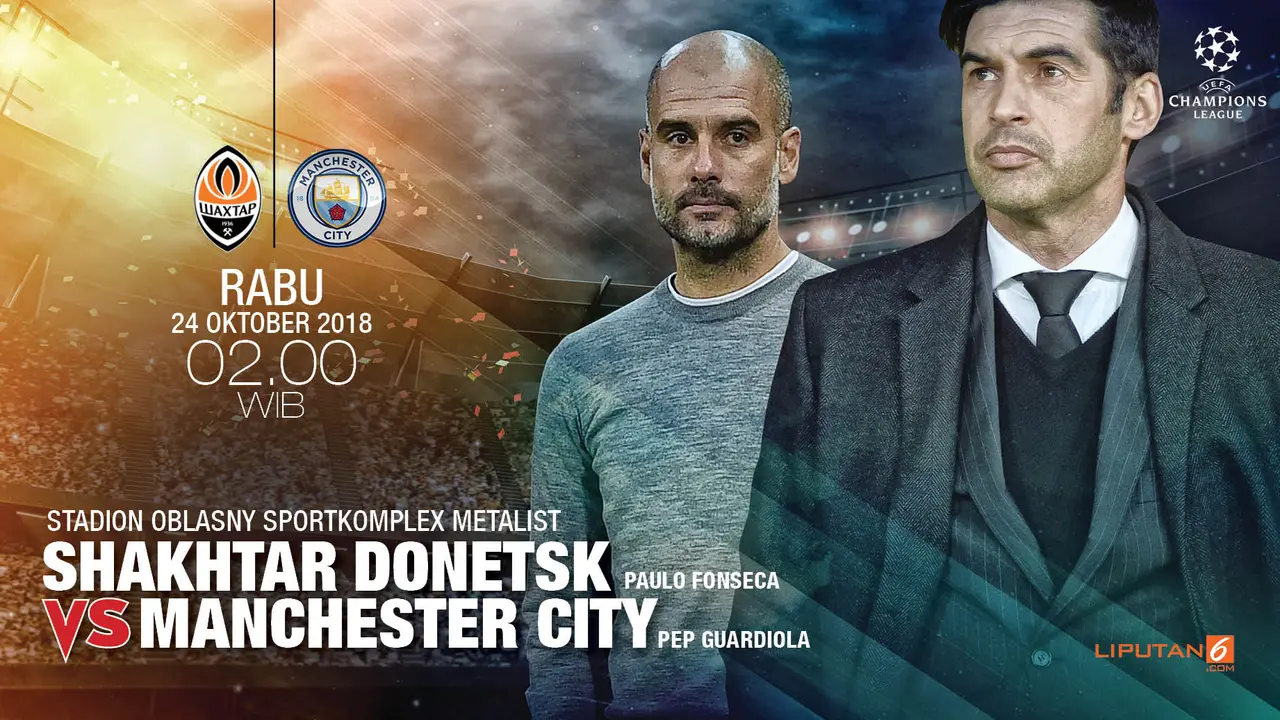 Prediksi Shakhtar Donetsk vs Manchester City