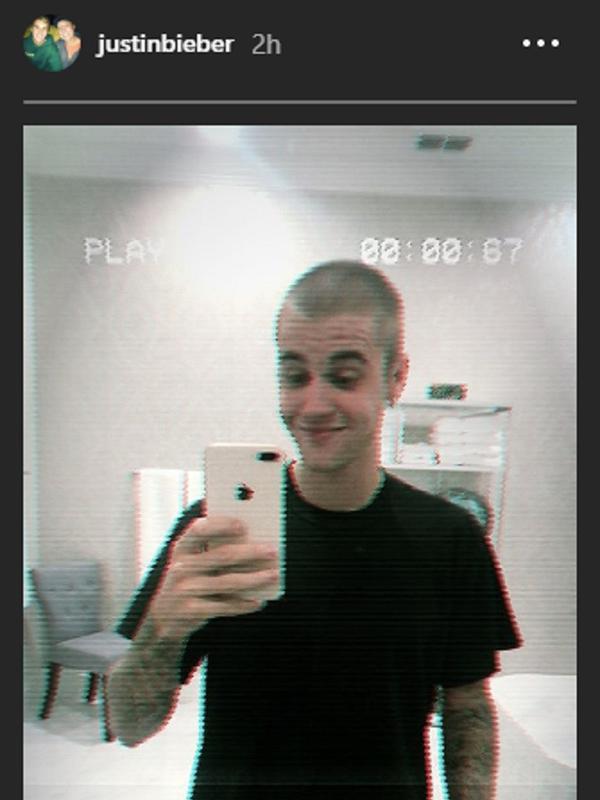 Justin Bieber cukur rambut (Instagram/ justinbieber)