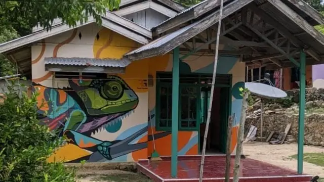 Ada sekitar 20 rumah menjadi tempat wisata karena konsep muralnya dengan dicat warna – warni tiga dimensi di Kelurahan Dembe 1 Kecamatan Kota Barat, Kota Gorontalo. (Dok. Kementerian PUPR)