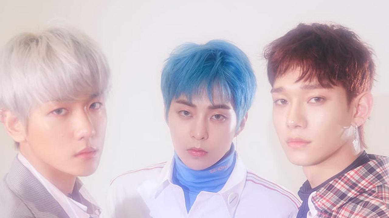 EXO CBX beranggotakan (dari kiri) Baekhyun, Xiumin, dan Chen. (SM Entertainment via Soompi)