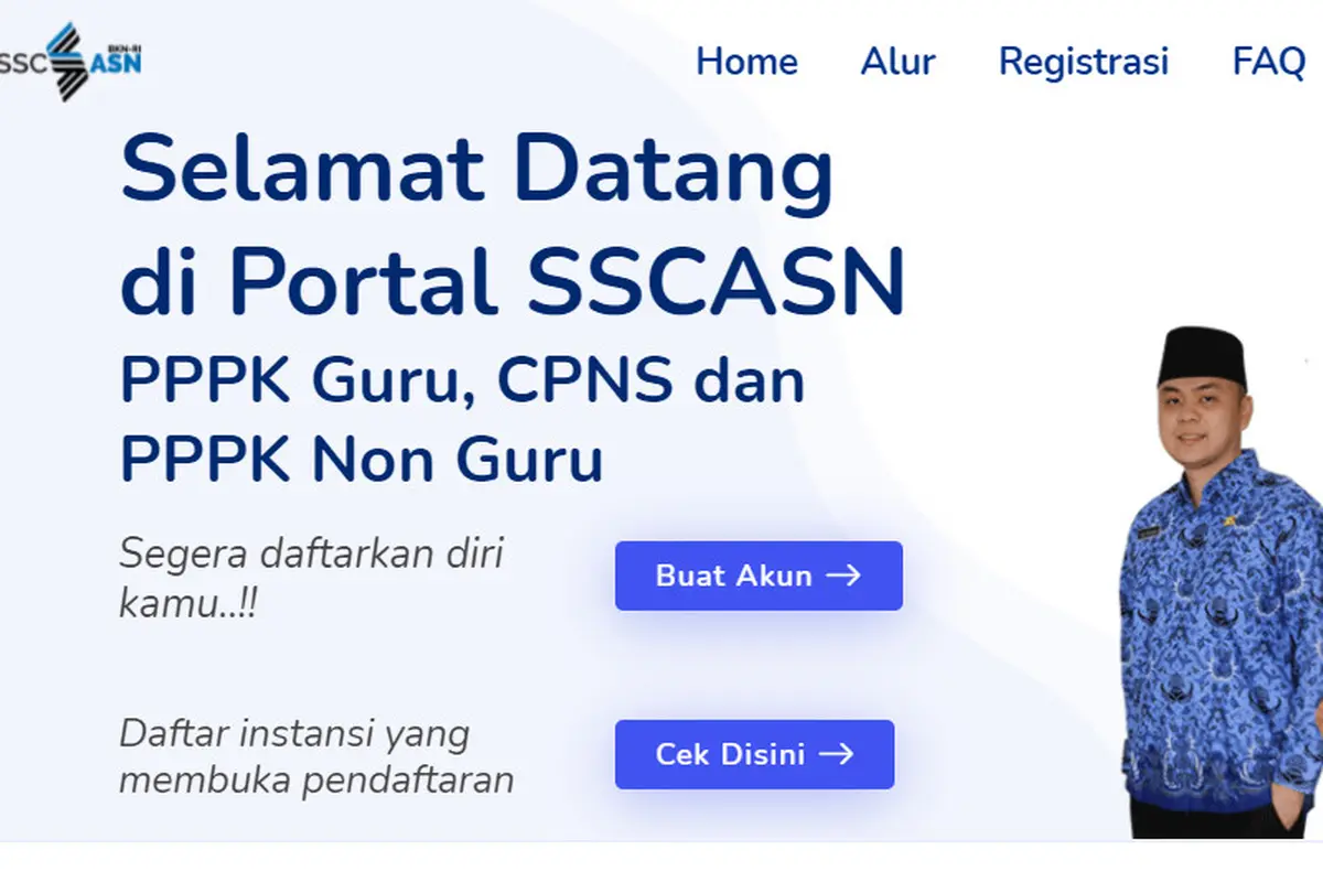 Pendaftaran Seleksi CPNS 2021 dilakukan melalui portal SSCASN. Dok SCCASN