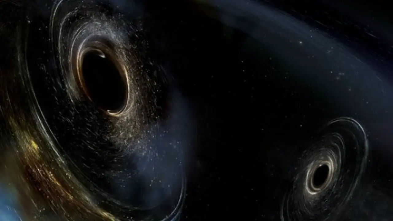 Ilustrasi dua black hole