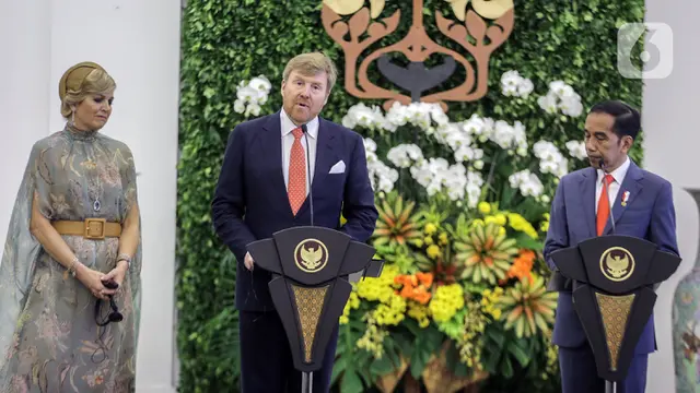 Presiden Jokowi dan Raja Belanda Sampaikan Keterangan Bersama