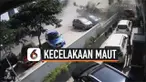 Detik-detik mengerikan mobil VW terjatuh dari atas fly over dan menimpa warga serta mobil yang parkir di bawahnya. Satu orang tewas, 6 terluka akibat tertimpa mobil.