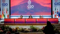 Jumpa pers Menteri Pariwisata dan Ekonomi Kreatif (Menparekraf) Sandiaga Uno terkait penyelenggaraan KTT G20 di Bali. (dok. Media Center KTT G20)