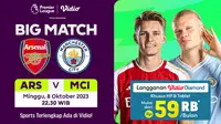 Link Live Streaming Premier League 23/24 Big Match: Arsenal vs Man City
