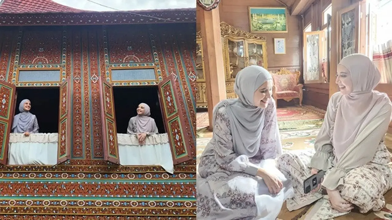 7 Potret Zaskia dan Shireen Sungkar Pulang Kampung ke Solok, Bertemu Gubernur