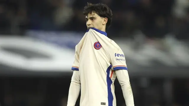 Ekspresi Joao Felix dalam pertandingan Premier League antara Ipswich Town dan Chelsea, Selasa (31/12/2024) dini hari WIB. (c) AP Photo/Richard Pelham