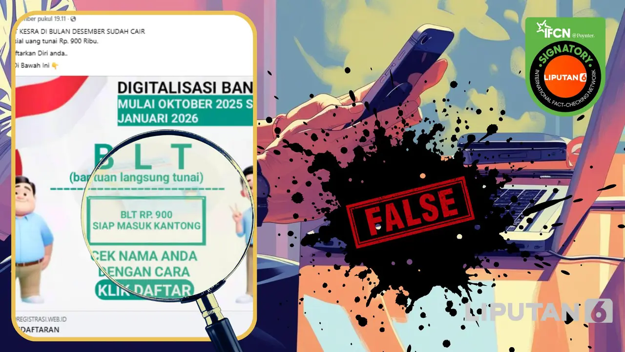 Tangkapan layar  klaim link pendaftaran dan cek BLT Kesara Desember