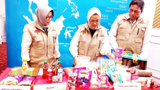 Hasil temuan pangan ilegal 2019. (Foto: Fitri Haryanti/Liputan6.com)