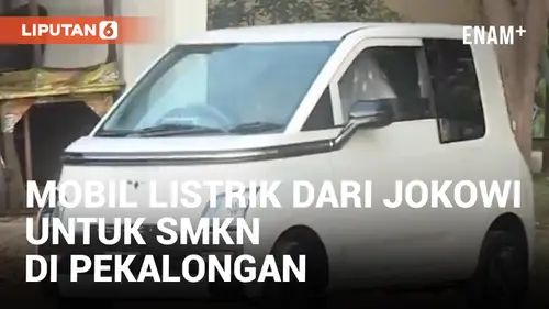 VIDEO: Sarana Praktik, Jokowi Hibahkan Mobil Listrik untuk Jurusan Otomotif SMKN 1 Kedungwuni Pekalongan