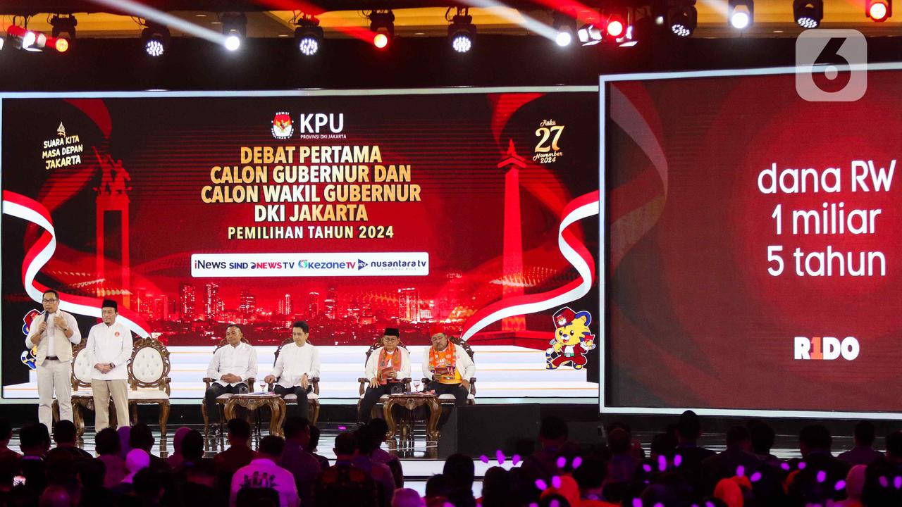 Debat Perdana Pilkada Jakarta 2024, Setiap Pasangan Calon Sampaikan Visi-Misi
